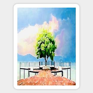 tree landscape Magnet